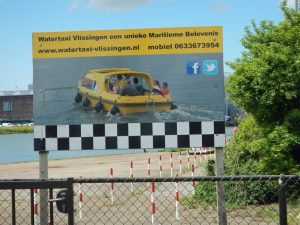 Werbeplakat zum Wassertaxi von Vlissingen