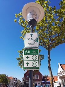 Fahrradwege Hinweisschild Knotenpunkt