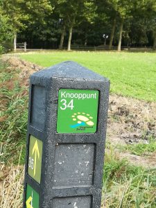 Knotenpunkt Wanderweg bei Biggekerke