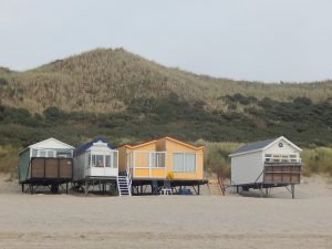 Strandhäuser am Strand von Dishoek